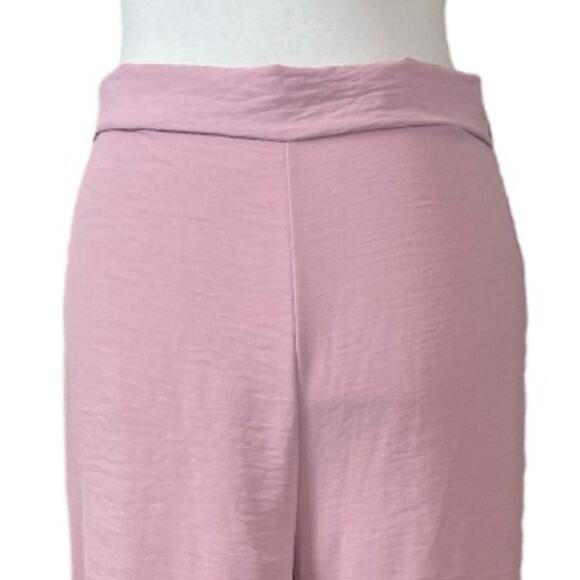 Saints New 2 Piece Set Wide Leg Pant Short Sleeve Top Blush Pink Women’s Size XL - Picture 12 of 15